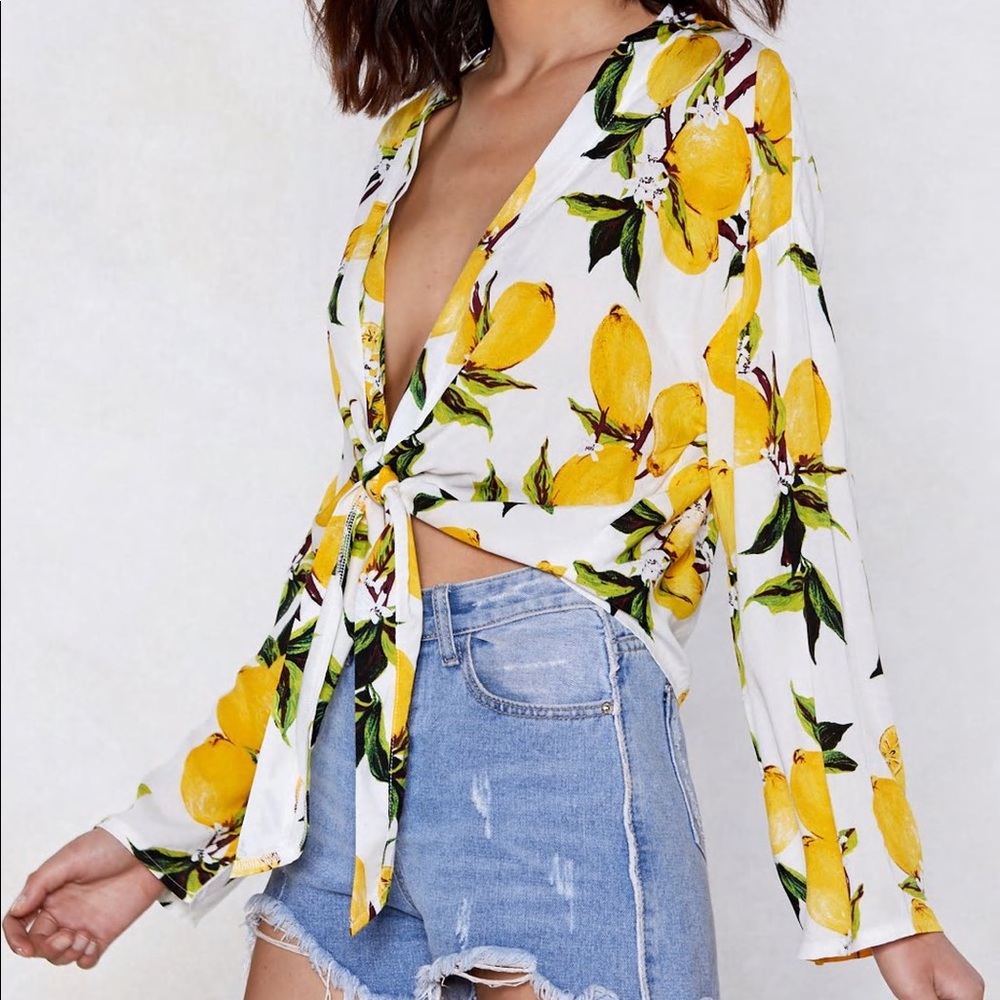Nasty Gal | “Is It Citrus” Lemon Shirt